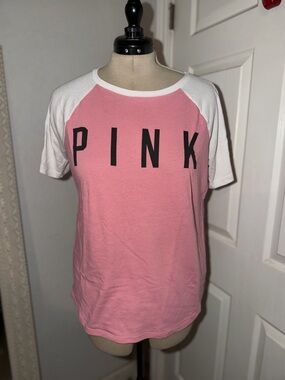 PINK Victoria's Secret Pink Tee with White Trim